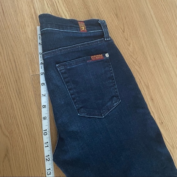 NWOT 7 for all mankind the ankle skinny Dark Brisbane - 26 - Picture 9 of 10